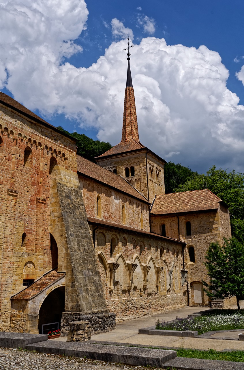 Romainmotier, Vaud, Šveicarija, Zisterzienser, Vienuolynas, Bažnyčia, Rhaeto Romanic, Menas, Statyba, Nemokamos Nuotraukos