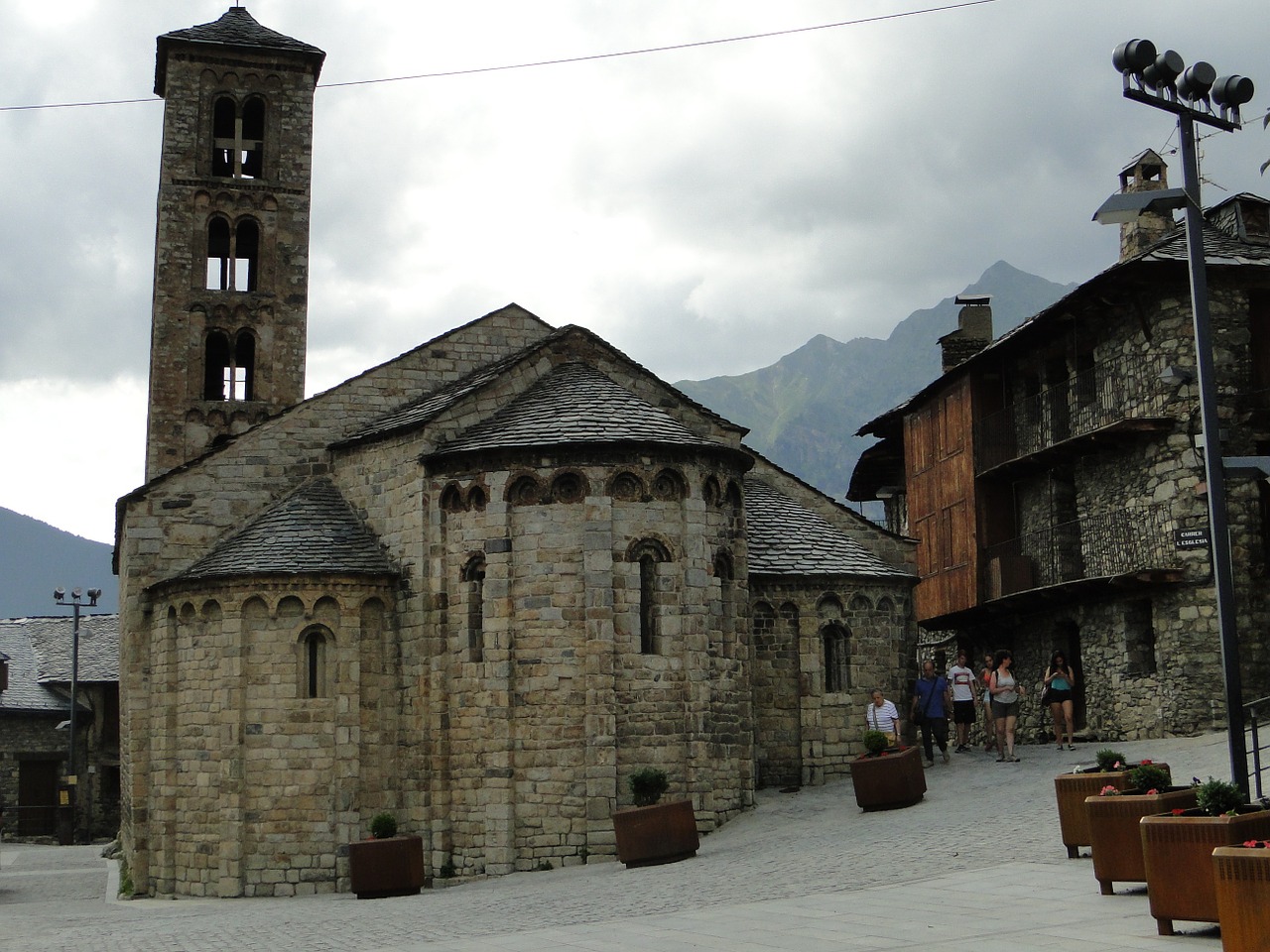 Romaniškoji Bažnyčia, Rhaeto Romanic, Bažnyčia, Ispanija, Pirėnai, Val De Boi, Romanesque, Istoriškai, Bokštas, Architektūra