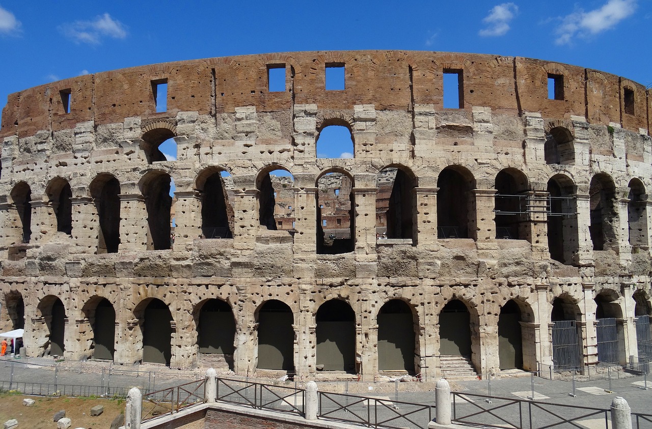 Roma, Koliziejus, Italy, Senovinis, Paminklas, Senovės Architektūra, Arena, Arkos, Kolosas, Arcade
