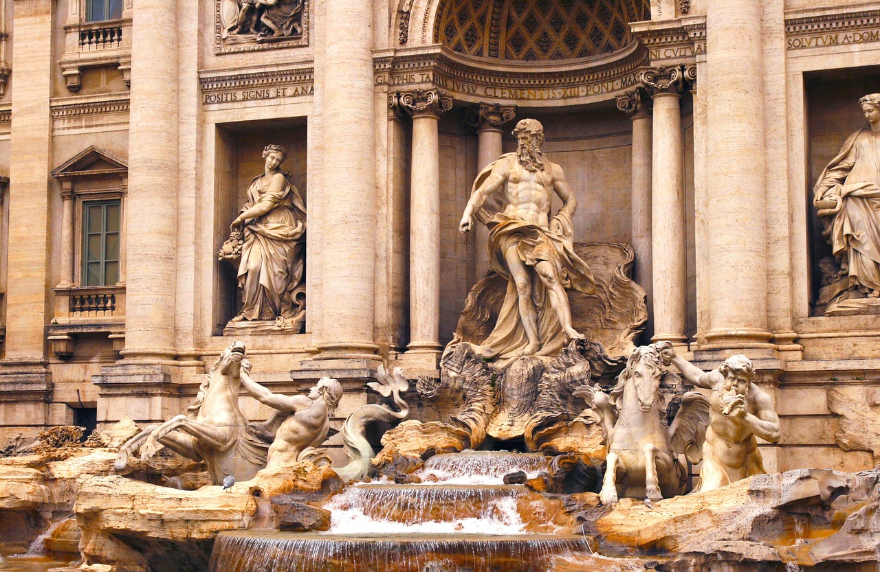 Roma, Lazio, Italy, Fontana, Trevi, Fontana Di Trevi, Kapitalas, Roma Capitale, Senovės Roma, Paminklas