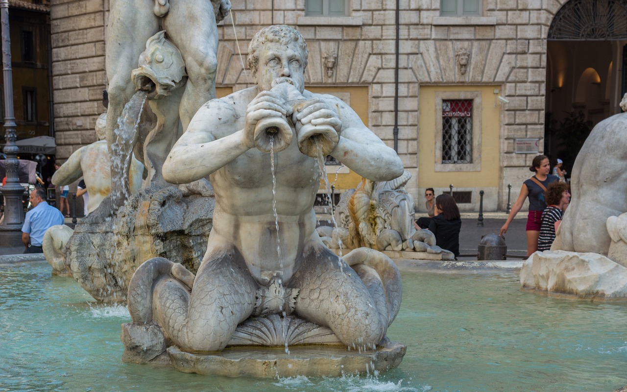 Roma, Purvinas Fontanas, Piazza Navona, Italy, Nemokamos Nuotraukos,  Nemokama Licenzija