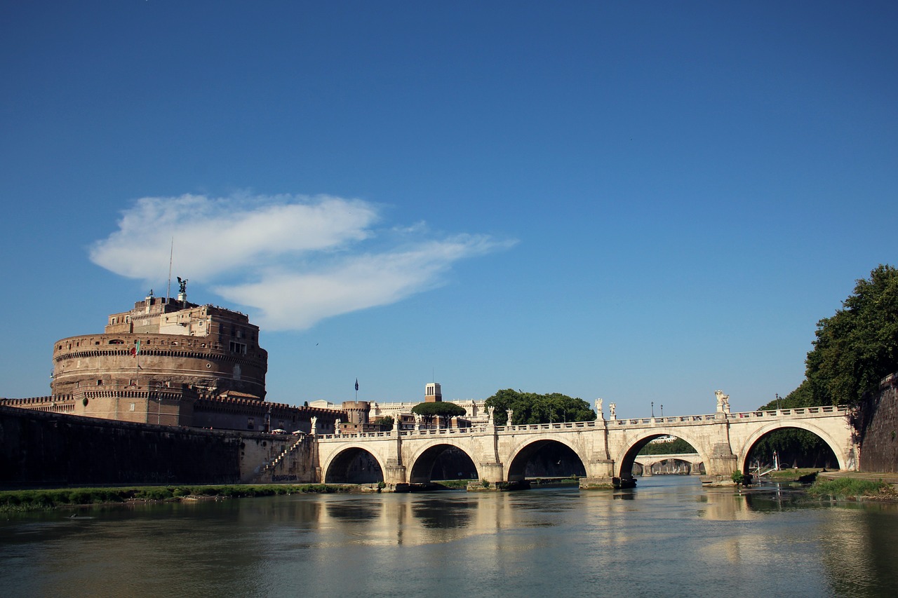 Roma, Pilis, Upė, Castel Santangelo, Turizmas, Tiber, Lazio, Tiltas, Paminklas, Tvirtovė
