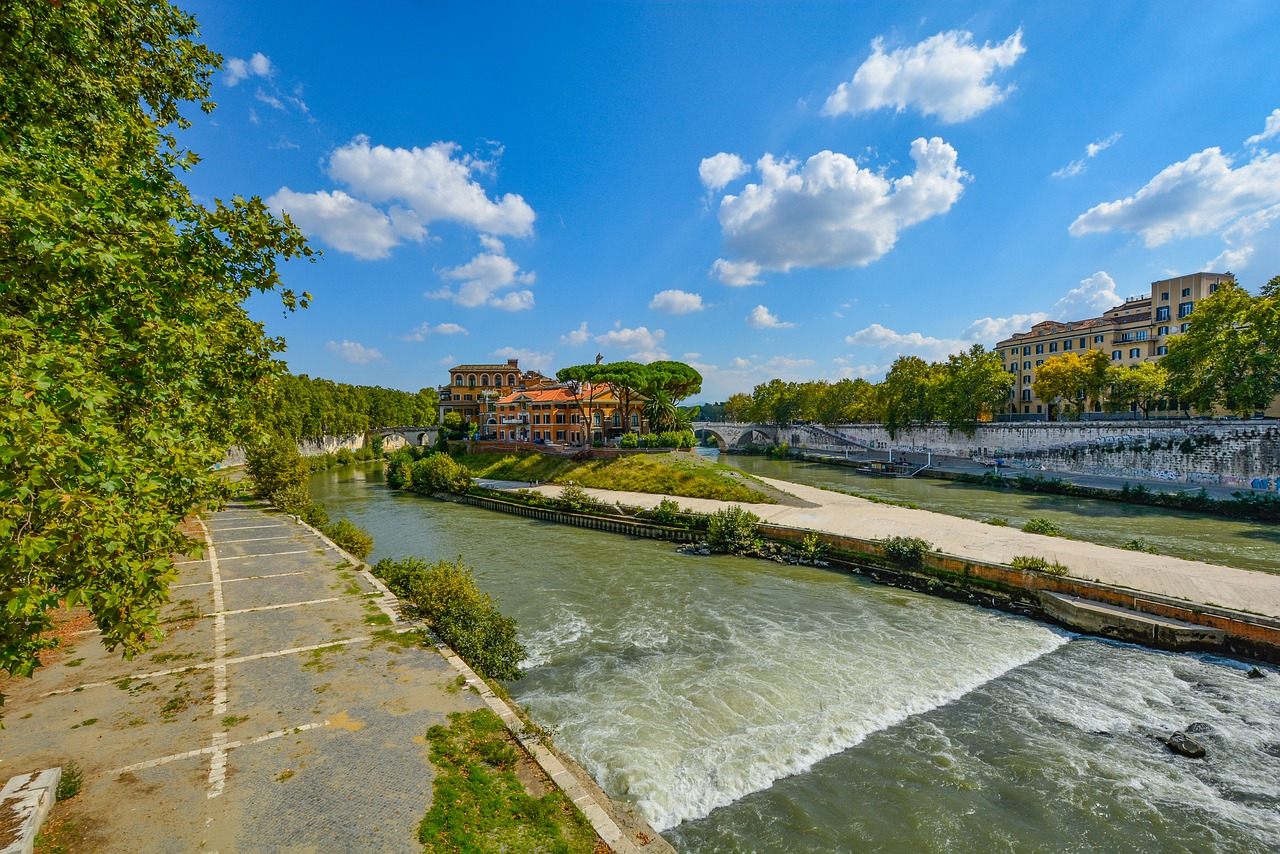 Roma, Tiber, Upė, Tiltas, Italy, Architektūra, Europa, Roma, Miesto Panorama, Istorinis