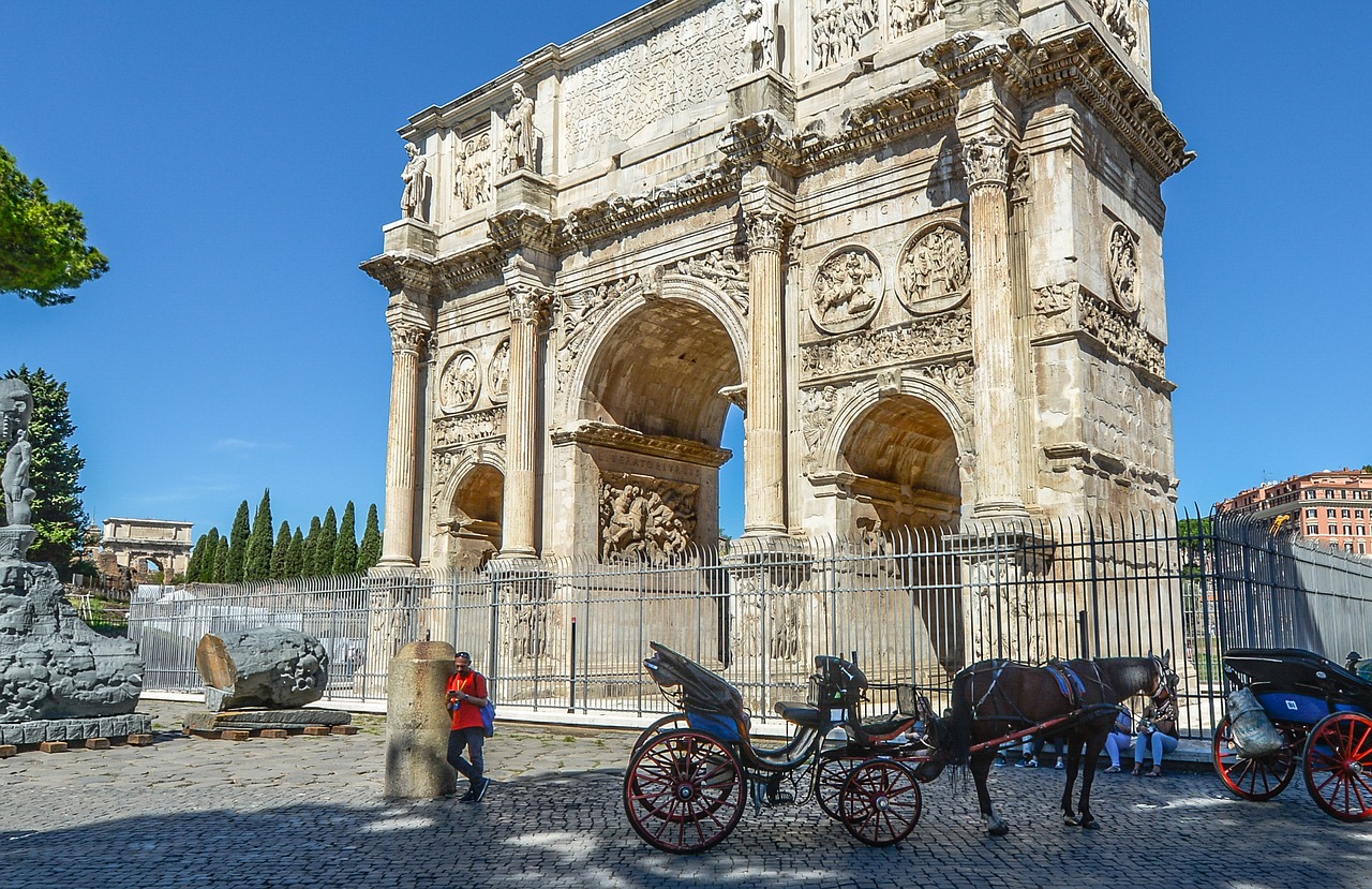 Roma, Arka, Arklys, Vežimas, Turistinis, Italy, Ispanų, Senovės, Romėnų, Turizmas