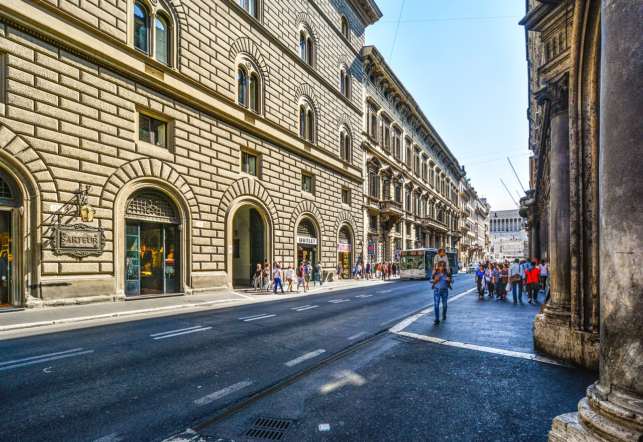 Roma, Gatves, Tėvas, Sūnus, Italy, Miesto Panorama, Miestas, Europa, Siena, Miesto Gyvenimas