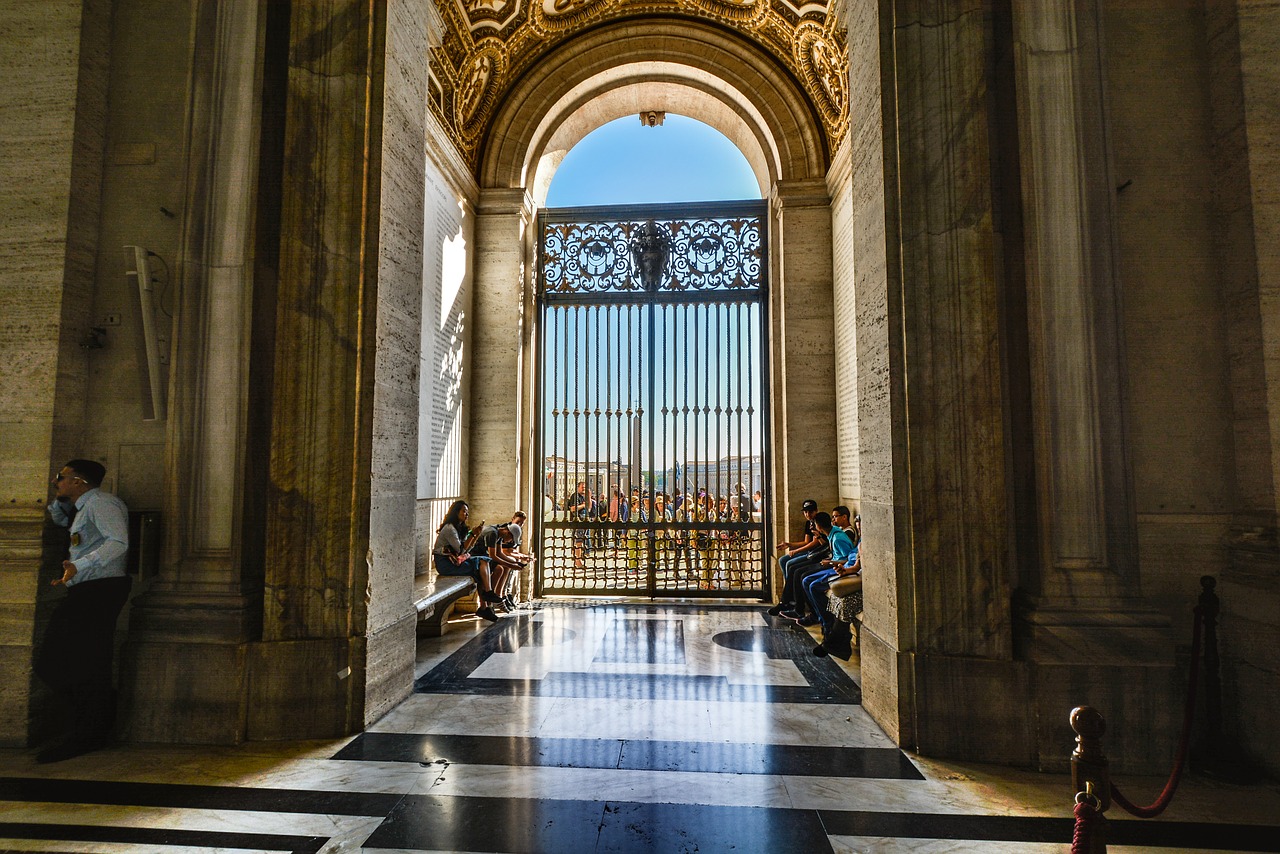 Roma, Katedra, Italy, St Peters, Vatikanas, Miestas, Ispanų, Bažnyčia, Arka, Durų