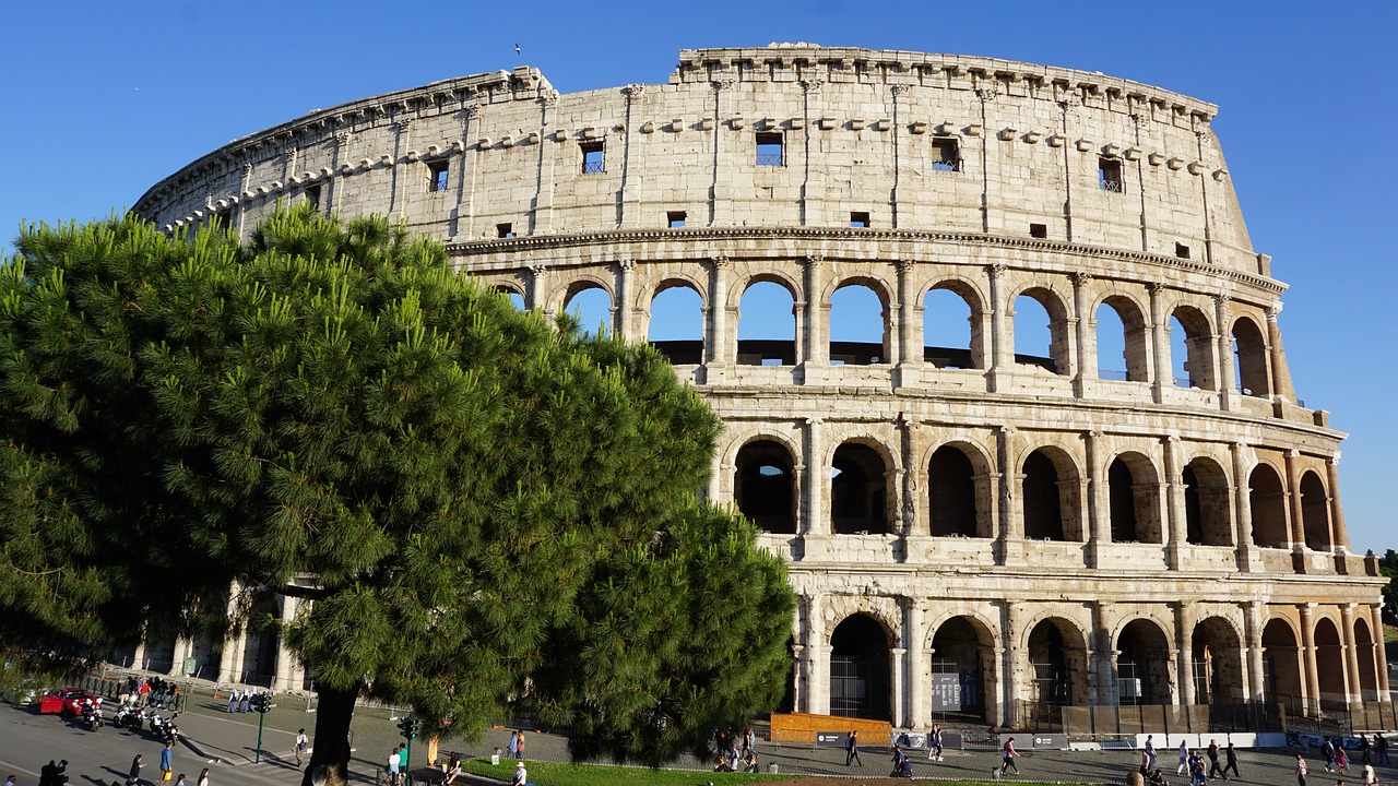 Roma, Italy, Colosseo, Koliziejus, Gladiatoriai, Pastatas, Kolosas, Architektūra, Kelionė, Orientyras