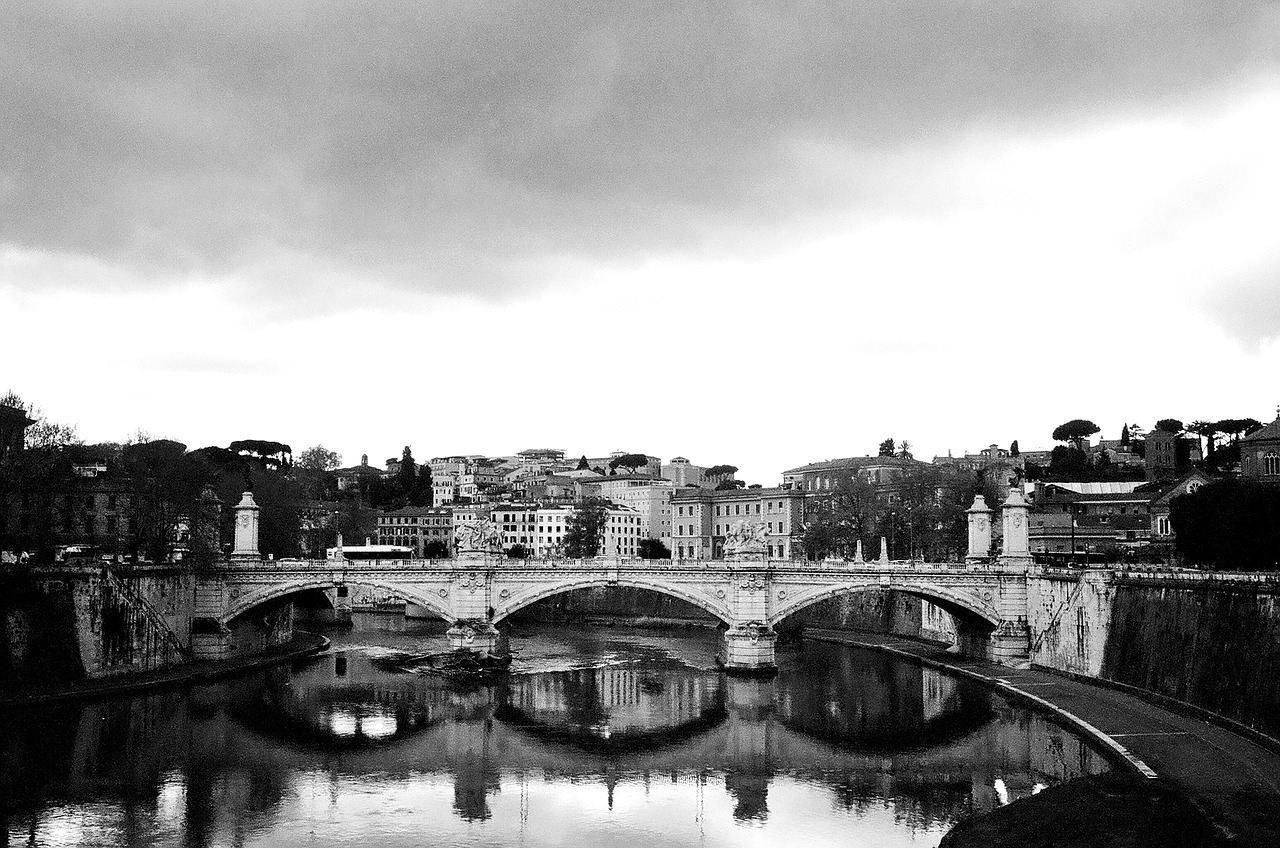 Roma, Upė, Tiltas, Italy, Architektūra, Miestas, Europa, Kelionė, Ispanų, Orientyras