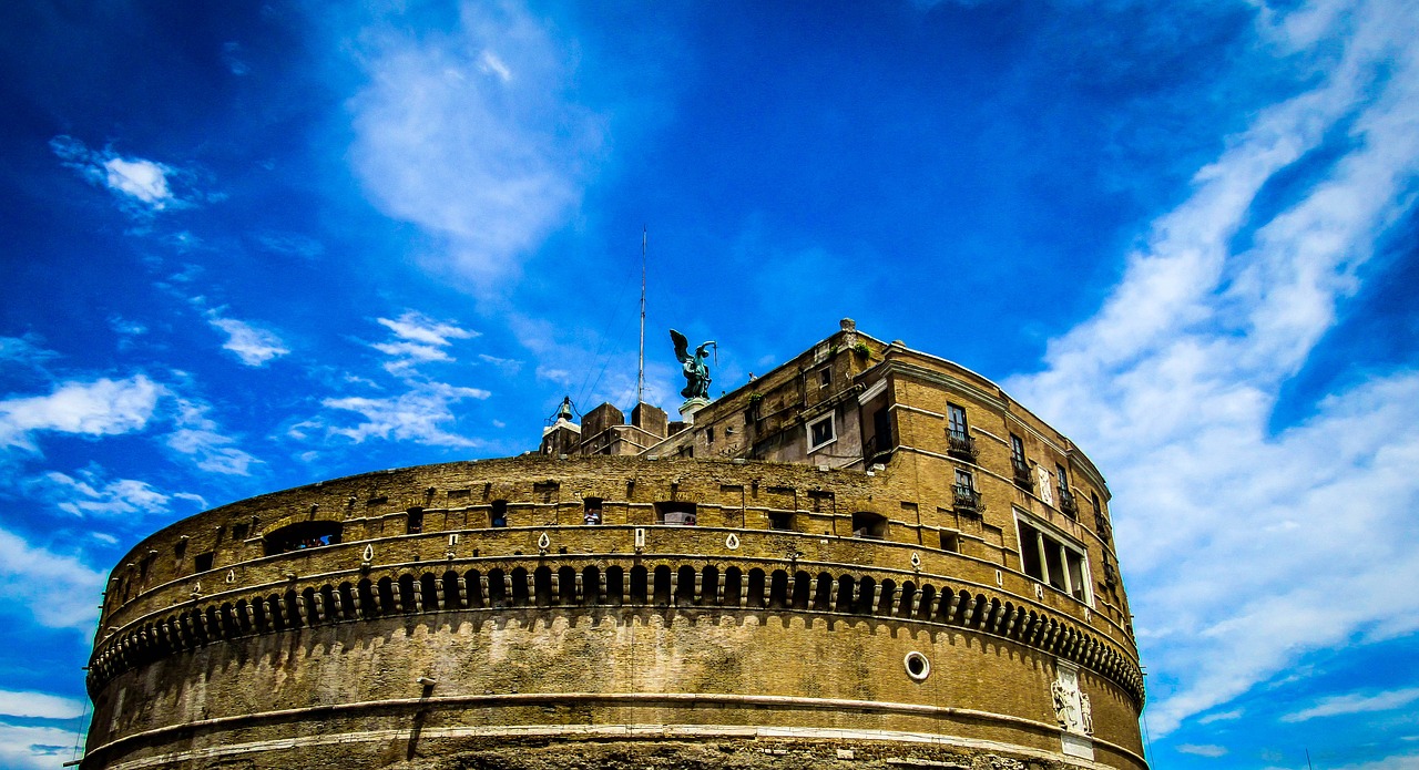 Roma, Fort Sant Angelo, Italy, Architektūra, Europa, Vatikanas, Žygiai, Atrakcionai, Atostogos, Mėlynas Dangus
