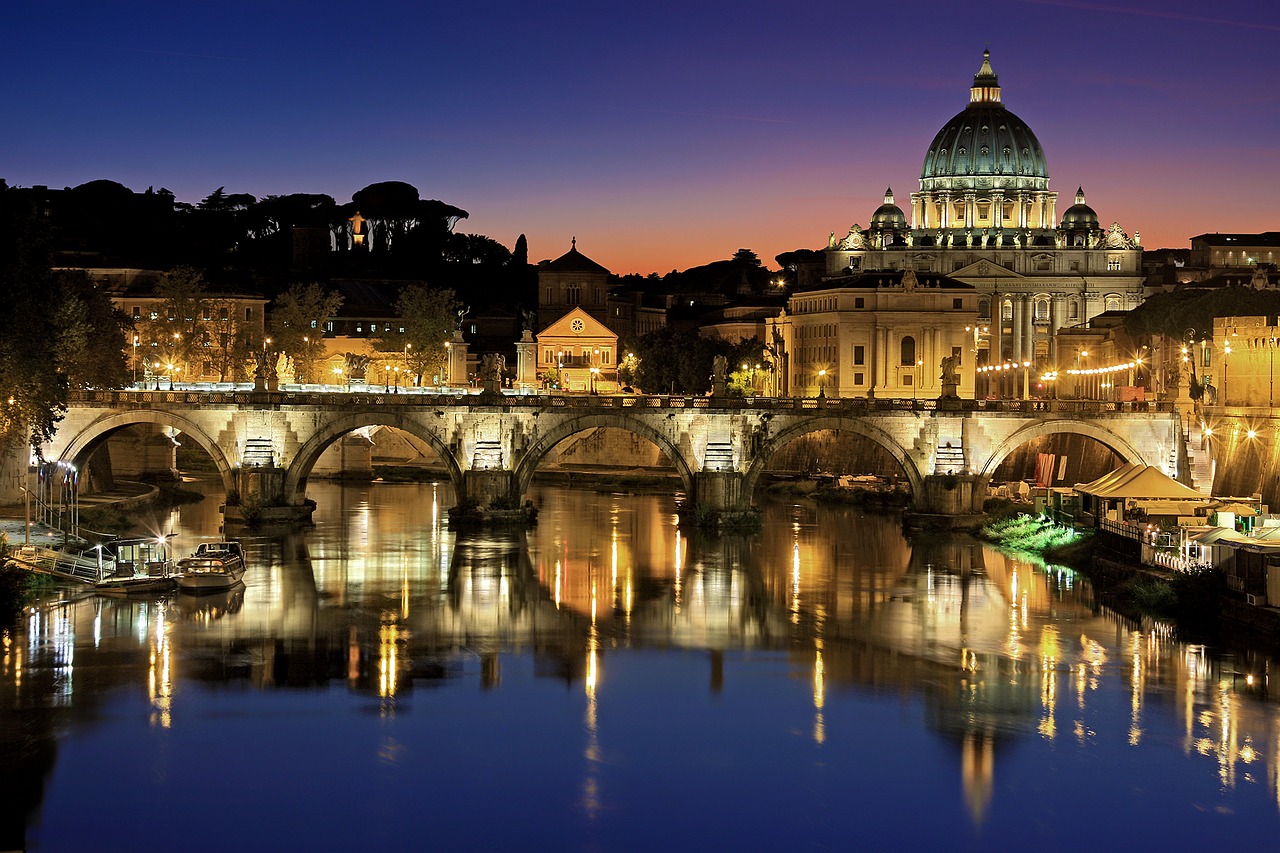 Roma, Vatikanas, Miestas, Italy, Tiber, St Peterio Bazilika, Aelius Tiltas, Ponte Santangelo, Kelionė, Europa