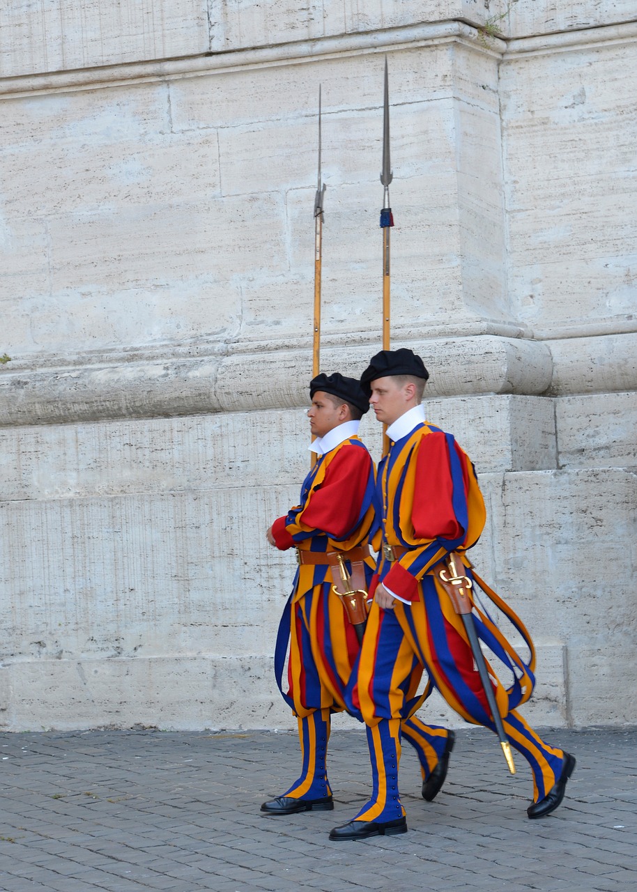 Roma,  Šveicarų Gvardijos,  Vatikano,  Apsauga,  Halberd, Nemokamos Nuotraukos,  Nemokama Licenzija