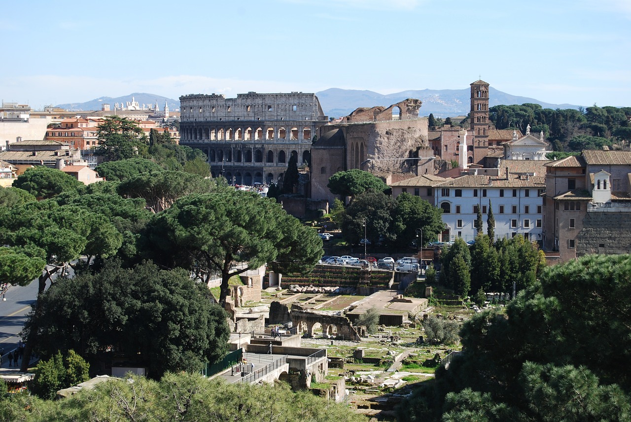 Roma, Forumas, Italy, Romėnų, Senovės, Senas, Architektūra, Europa, Ispanų, Orientyras