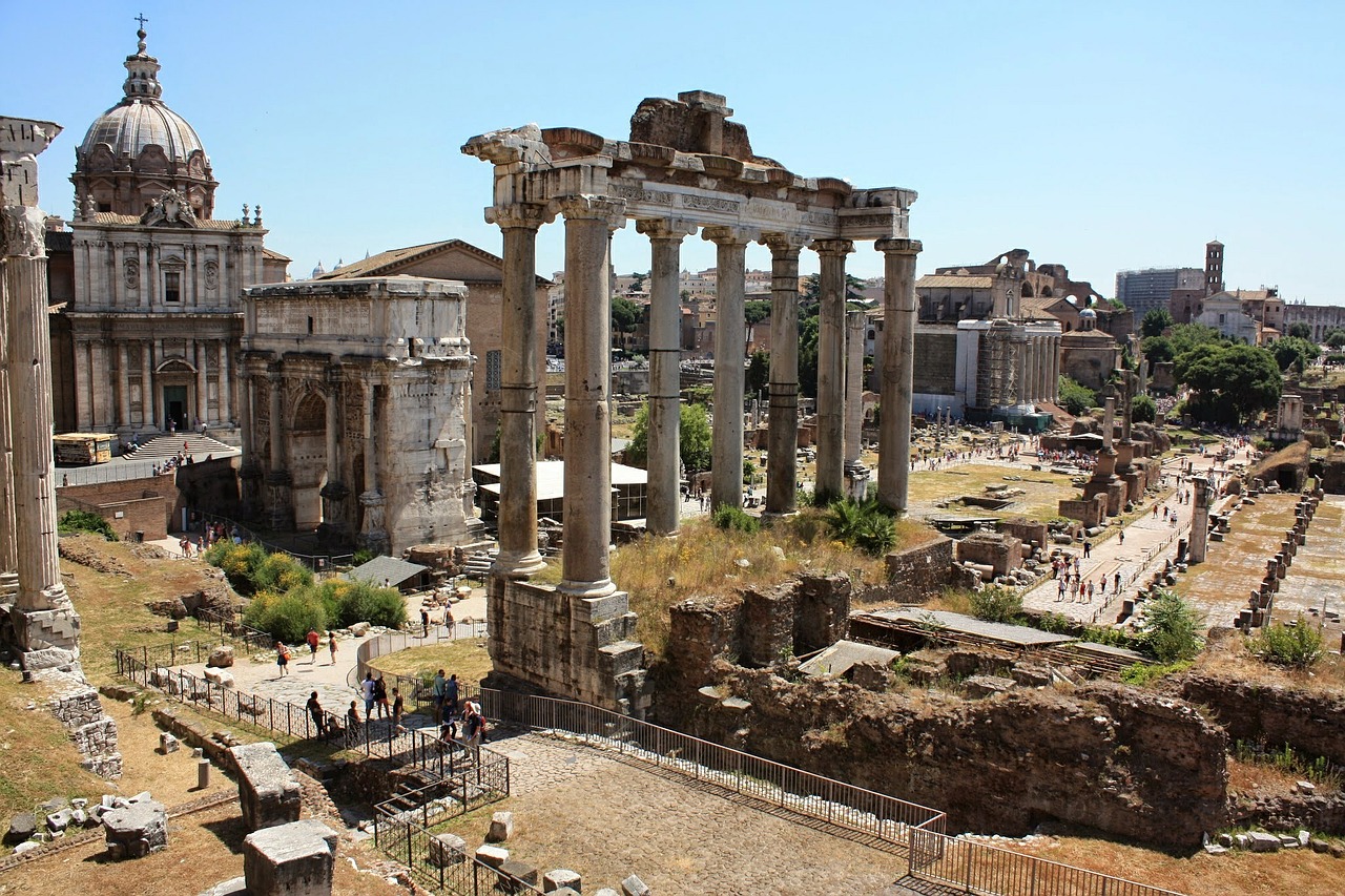 Roma, Italy, Senovės, Forumas, Romėnų, Ispanų, Senas, Miestas, Istorija, Žinomas