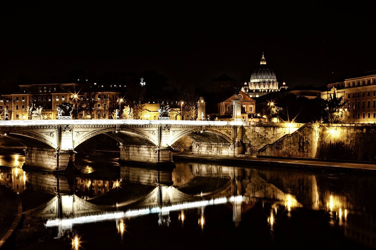 Roma, Tiber, Vatikanas, Tibro Pilis, Upė, Tiltas, Nemokamos Nuotraukos,  Nemokama Licenzija