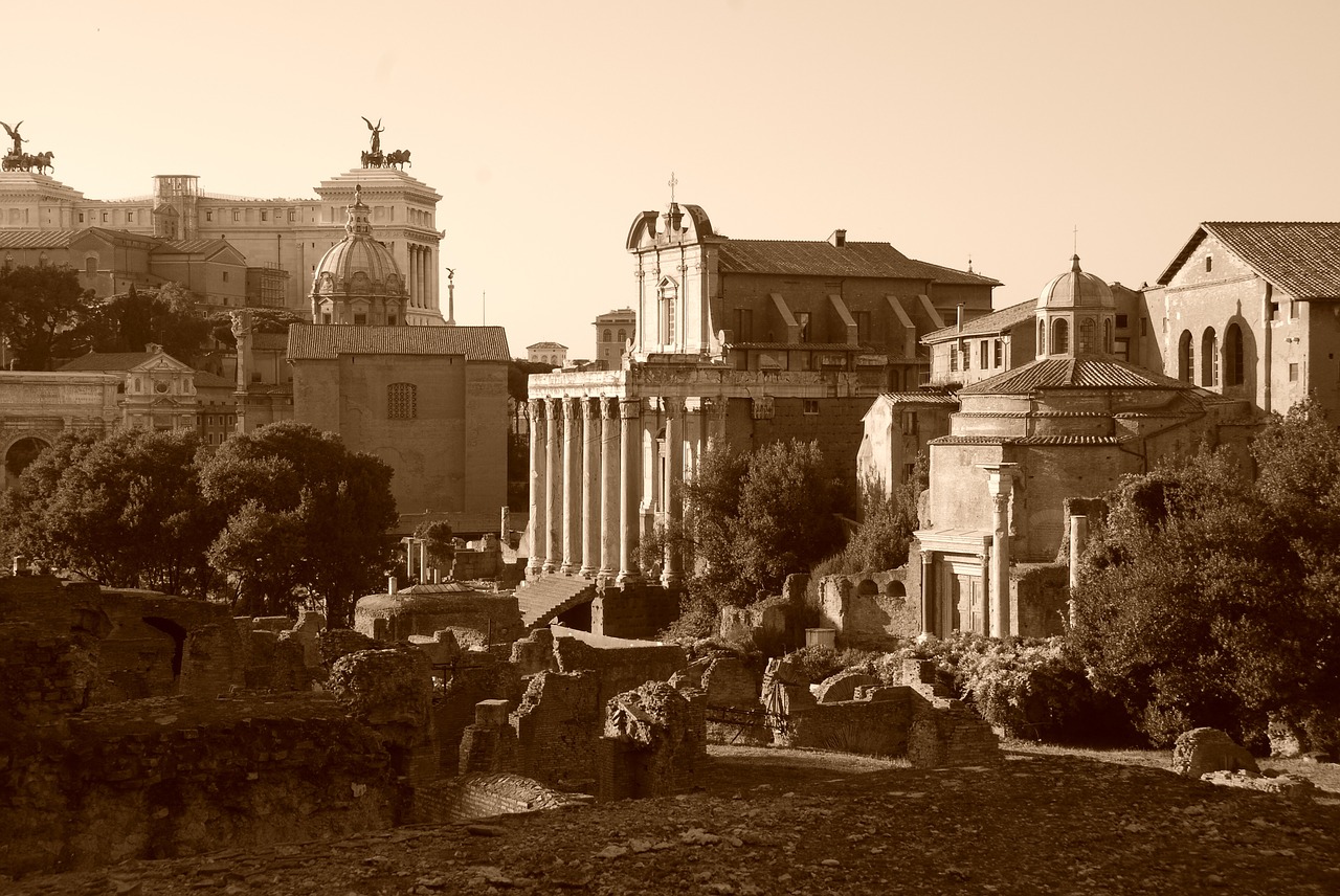 Roma,  Forumas,  Griuvėsiai,  Senovės,  Orientyras,  Italy,  Architektūra,  Ispanų,  Senas,  Pastatas