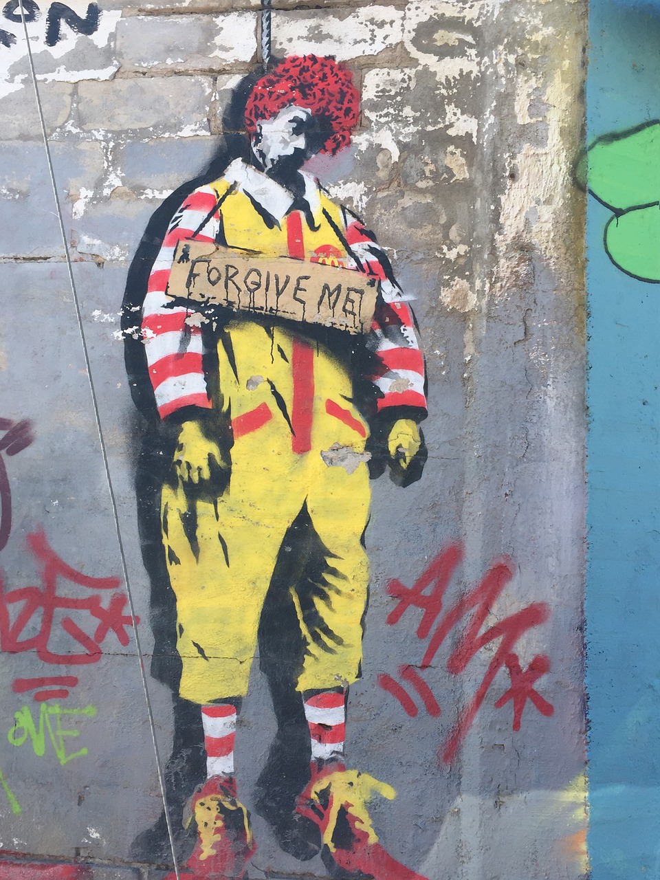 Ronald Mcdonald, Mcdonalds, Grafiti, Satyra, Nemokamos Nuotraukos,  Nemokama Licenzija