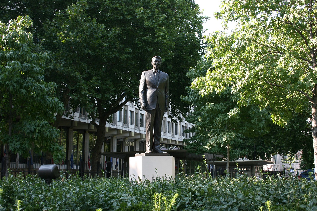 Ronald Reagan, Statula, Grosvenor Aikštė, Londonas, Nemokamos Nuotraukos,  Nemokama Licenzija