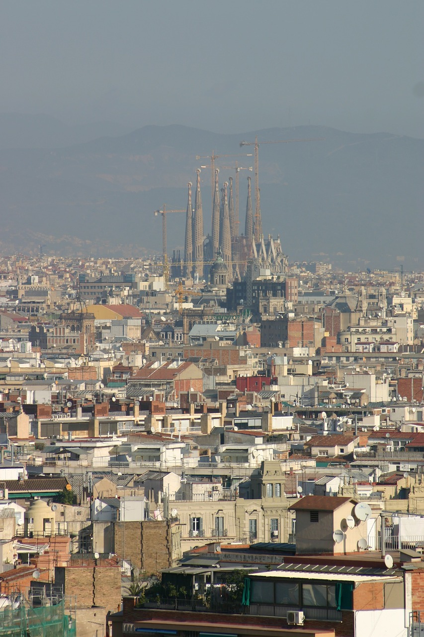 Stogai, Miestas, Miesto, Vaizdas, Panorama, Miesto Panorama, Barcelona, Sagrada Familia, Ispanija, Nemokamos Nuotraukos