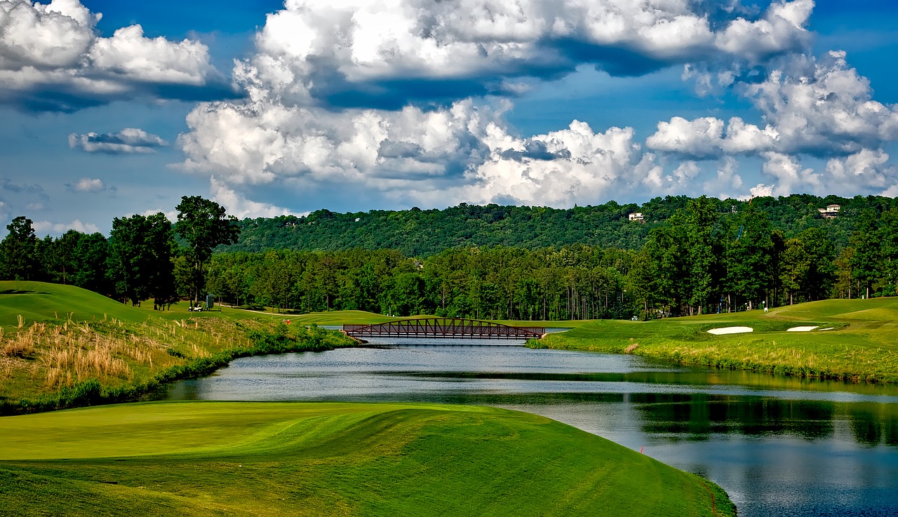 Ross Tilto Golfo Aikštynas, Golfas, Sportas, Kraštovaizdis, Vaizdingas, Dangus, Debesys, Hdr, Ežeras, Vanduo