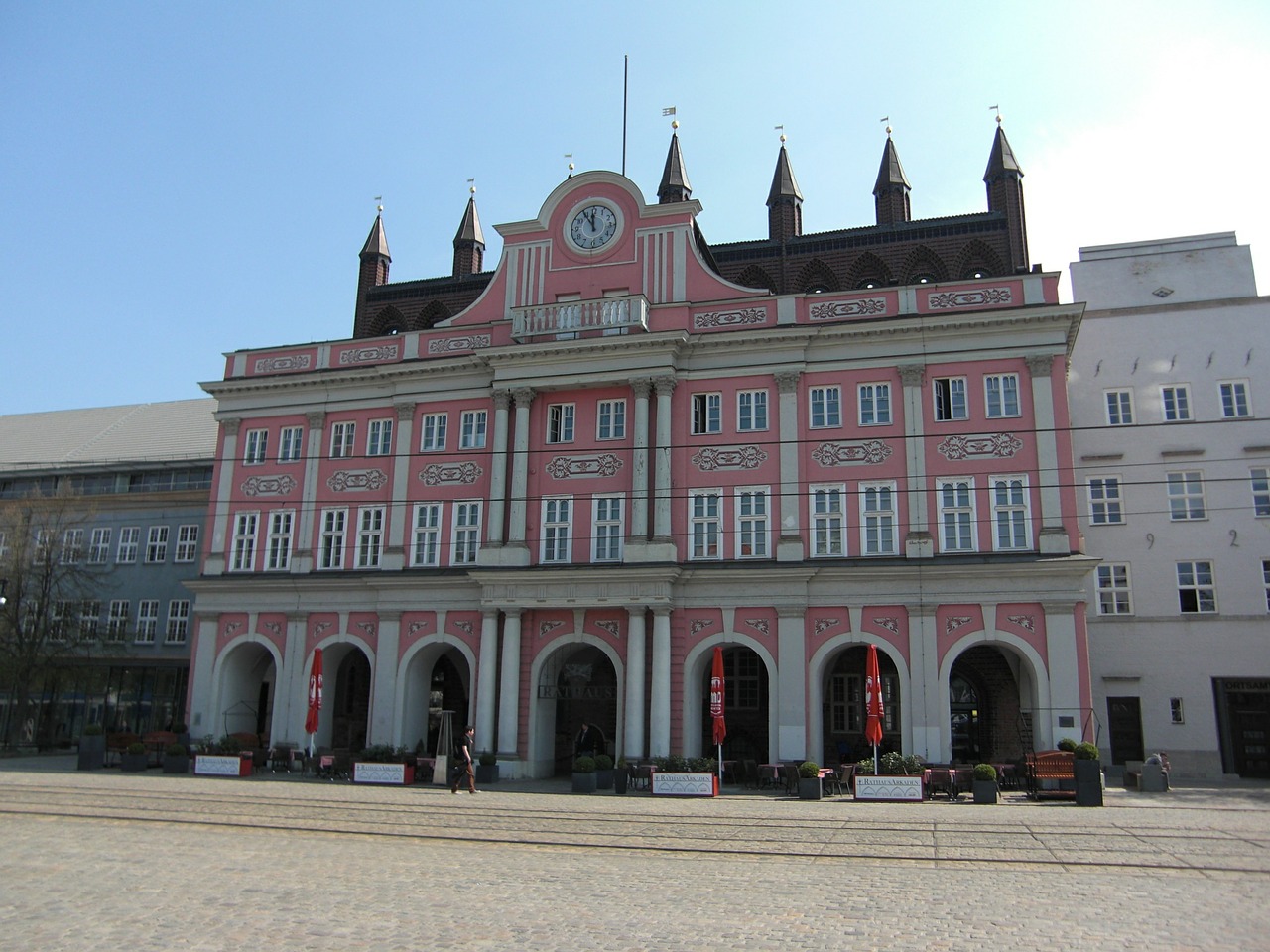 Rostock, Liaudies Lygos, Hanzos Miestas, Baltijos Jūra, Mecklenburg West Pomerania, Fasadas, Pastatas, Erdvė, Turgus, Istoriškai