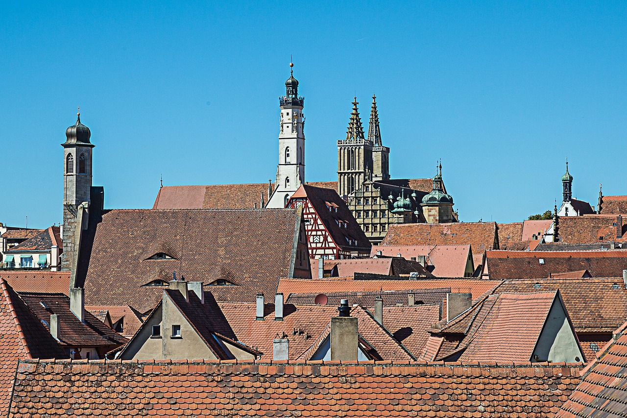 Rotenburgas Kurčiųjų, Stogai, Bažnyčios Šereliai, Viduramžiai, Nemokamos Nuotraukos,  Nemokama Licenzija