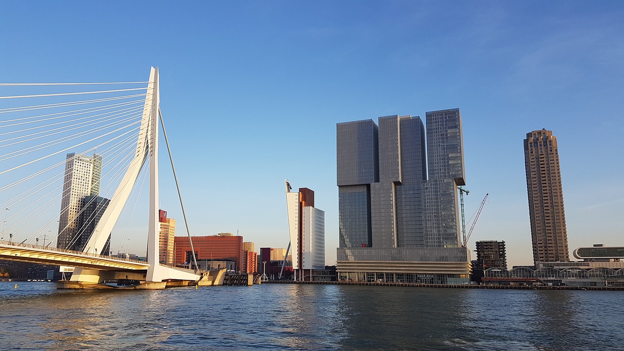 Rotterdam, Holland, Panorama, Tiltas, Nemokamos Nuotraukos,  Nemokama Licenzija
