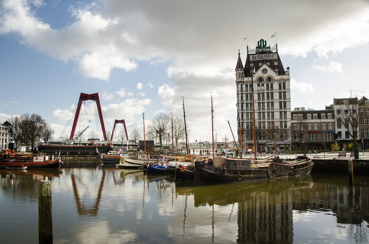 Rotterdam,  Willemsbrug,  Panorama,  Atspindys,  Upė,  Miesto Panorama,  Miesto, Nemokamos Nuotraukos,  Nemokama Licenzija