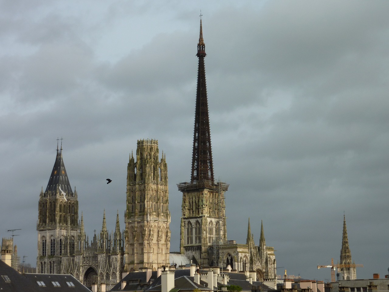 Rouen, Katedra, Dangus, Pilka, France, Pastatas, Normandija, Gotika, Nemokamos Nuotraukos,  Nemokama Licenzija