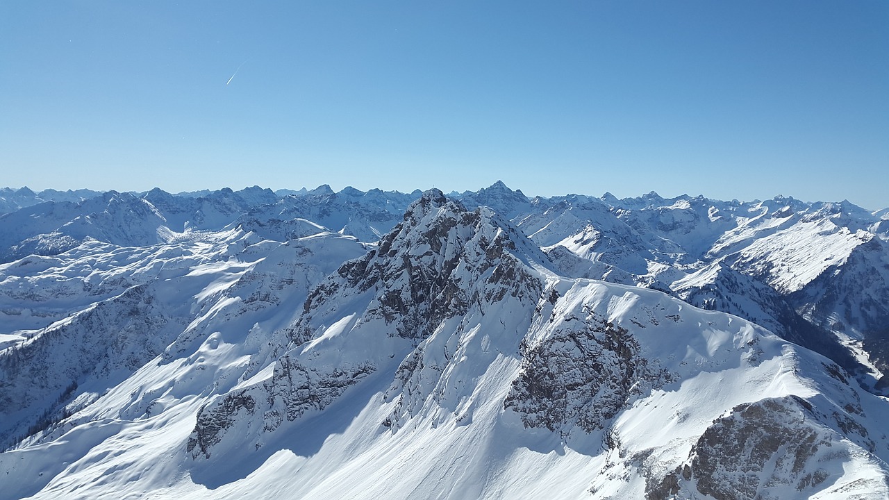 Kietas Ragas, Allgäu, Tannheim, Alpių, Žiema, Sniegas, Allgäu Alpės, Tannheimer Kalnai, Aukščiausiojo Lygio Susitikimas, Alpinizmas
