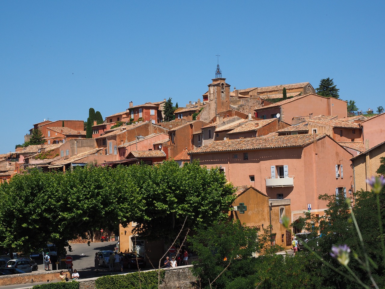 Roussillon, Bendruomenė, Kaimas, Stogai, Namai, Viduržemio Jūros, Lankytinos Vietos, Prancūzų Bendruomenė, Vaucluse Departamentas, Provence-Alpes-Côte Dazur