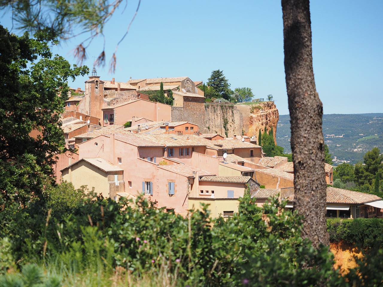 Roussillon, Bendruomenė, Kaimas, Stogai, Namai, Viduržemio Jūros, Lankytinos Vietos, Prancūzų Bendruomenė, Vaucluse Departamentas, Provence-Alpes-Côte Dazur