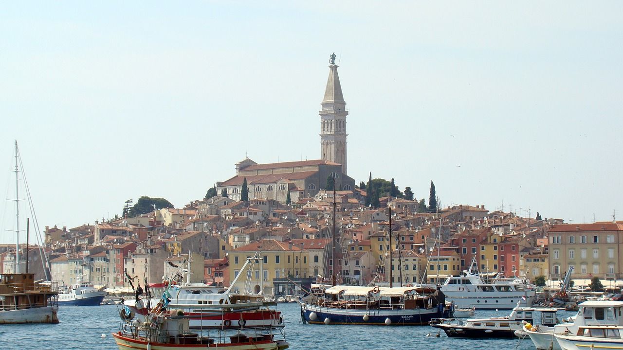 Rovinj, Kroatija, Turizmas, Paminklai, Vaizdas, Kelionė, Vanduo, Atostogos, Jūra, Vasara