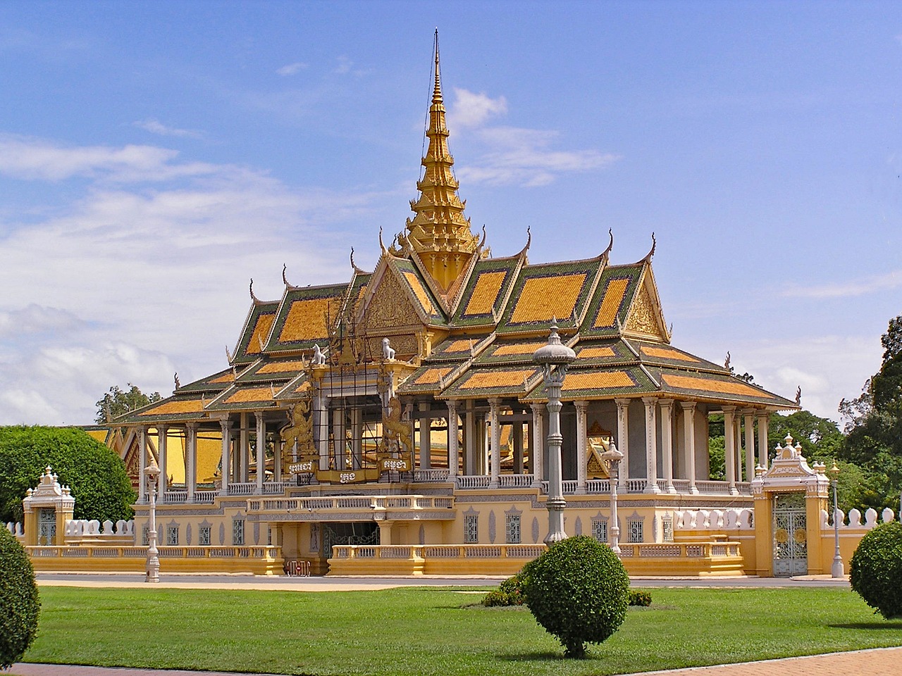Karališkasis Rūmai, Sidabro Pagoda, Phnom Penh Kambodža, Asija, Širdies Susitraukimas, Šventykla, Tikėjimas, Religija, Budizmas, Rūmai