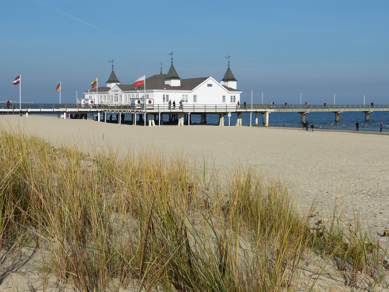 Usedom, Sala, Ahlbeck, Jūros Tiltas, Imperatoriaus Pirtis, Vakarų Pomeranija, Baltijos Jūra, Kraštovaizdis, Jūra, Kranto