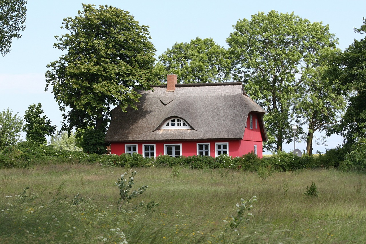 Rügen, Rügen Sala, Baltijos Jūra, Šiaudinis Stogas, Šiaudinis, Namai, Cape Arkona, Tradiciškai, Nemokamos Nuotraukos,  Nemokama Licenzija