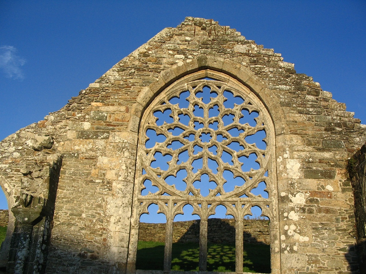 Griuvėsiai, Chapelle De Languidou, Koplyčia, Rožių Langas, France, Plovan, Brittany, 12 A. Senovės, Pastatas, Viduramžių