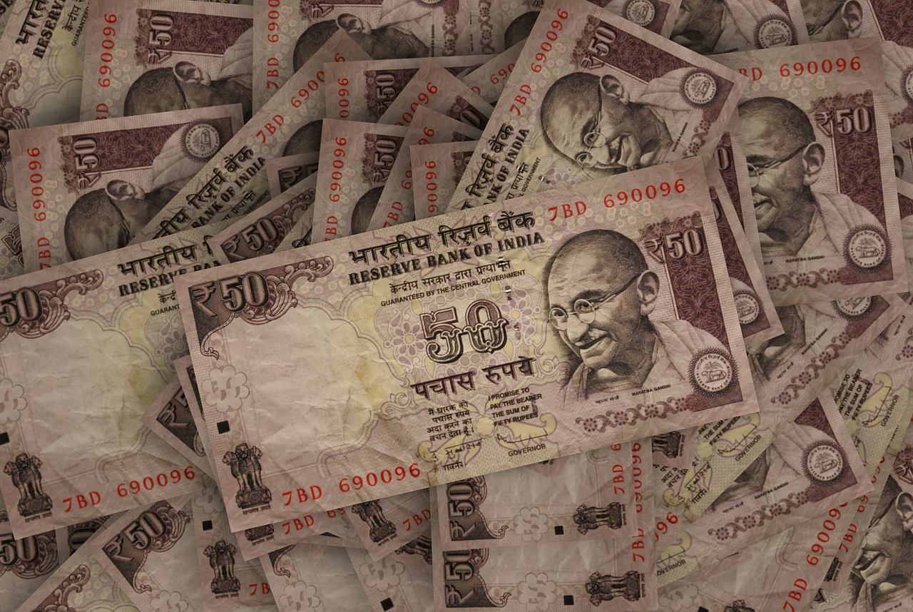 Rupijos, Banknotai, Indija, Sumokėti, Ekonomika, Sąskaitos, Mahatma Gandhi, Indijos, Pinigai, Popieriniai Pinigai