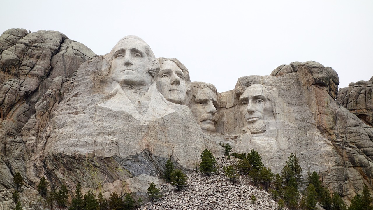 Rushmore, Prezidentai, Rašmoro Kalnas, Paminklas, Amerikietis, Skulptūra, Nacionalinis Paminklas, Granitas, Pietinė Dakota, Džordžas Vašingtonas