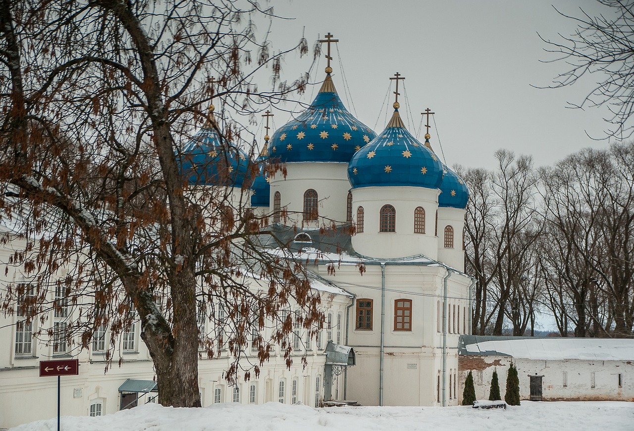 Rusija, Vienuolynas, Veliki Novgorodas, Ortodoksų Bažnyčia, Kupolai, Nemokamos Nuotraukos,  Nemokama Licenzija