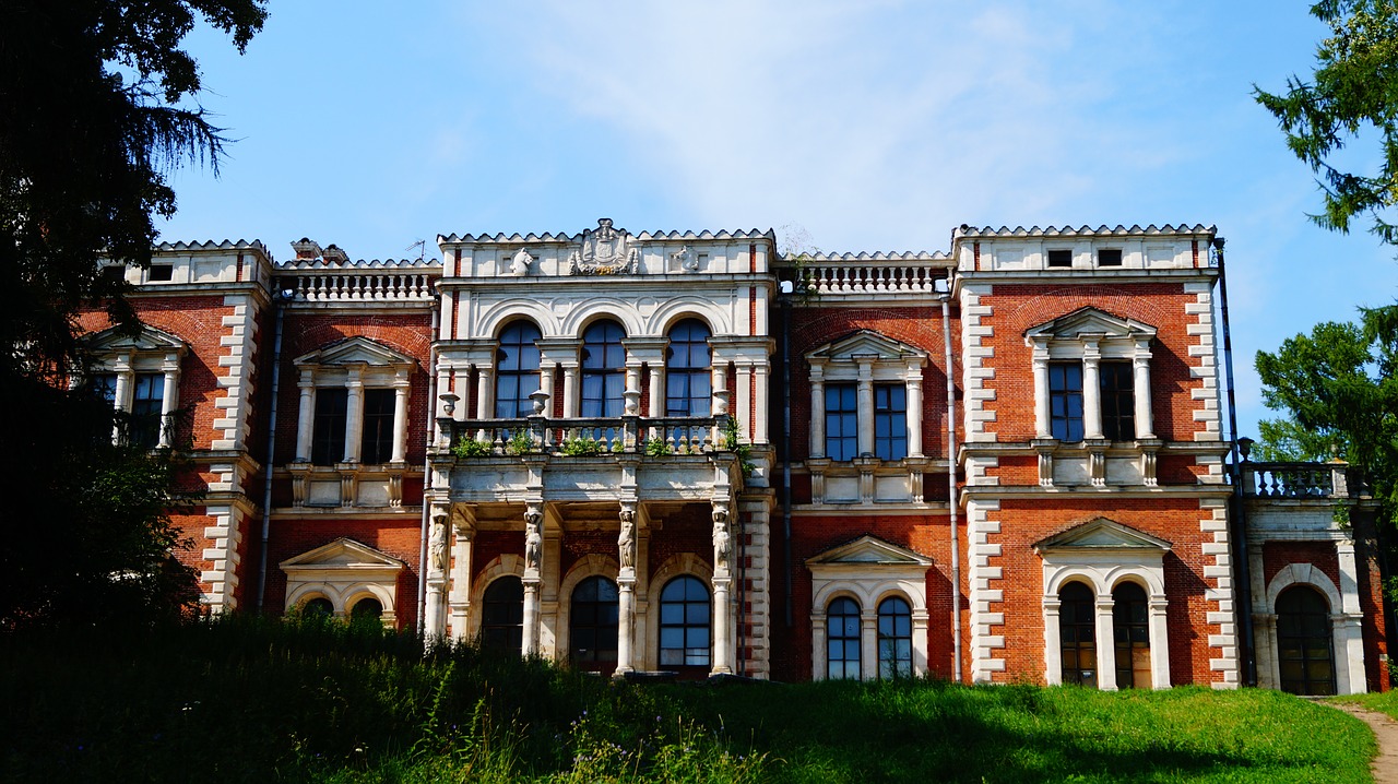 Rusija, Maskvos Sritis, Usadba 18 Vek, Architektūra, Architektas Bazhenov In, Ir Stulpeliai, Fasadas, Rugpjūtis, Vasara, Nemokamos Nuotraukos