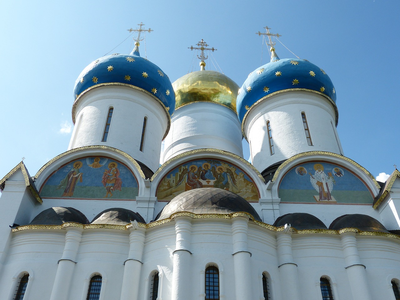 Rusų Ortodoksų Bažnyčia, Sergiev Posad, Rusija, Sagorsk, Auksinis Žiedas, Vienuolynas, Bažnyčia, Architektūra, Pastatas, Vienuolyno Bažnyčia
