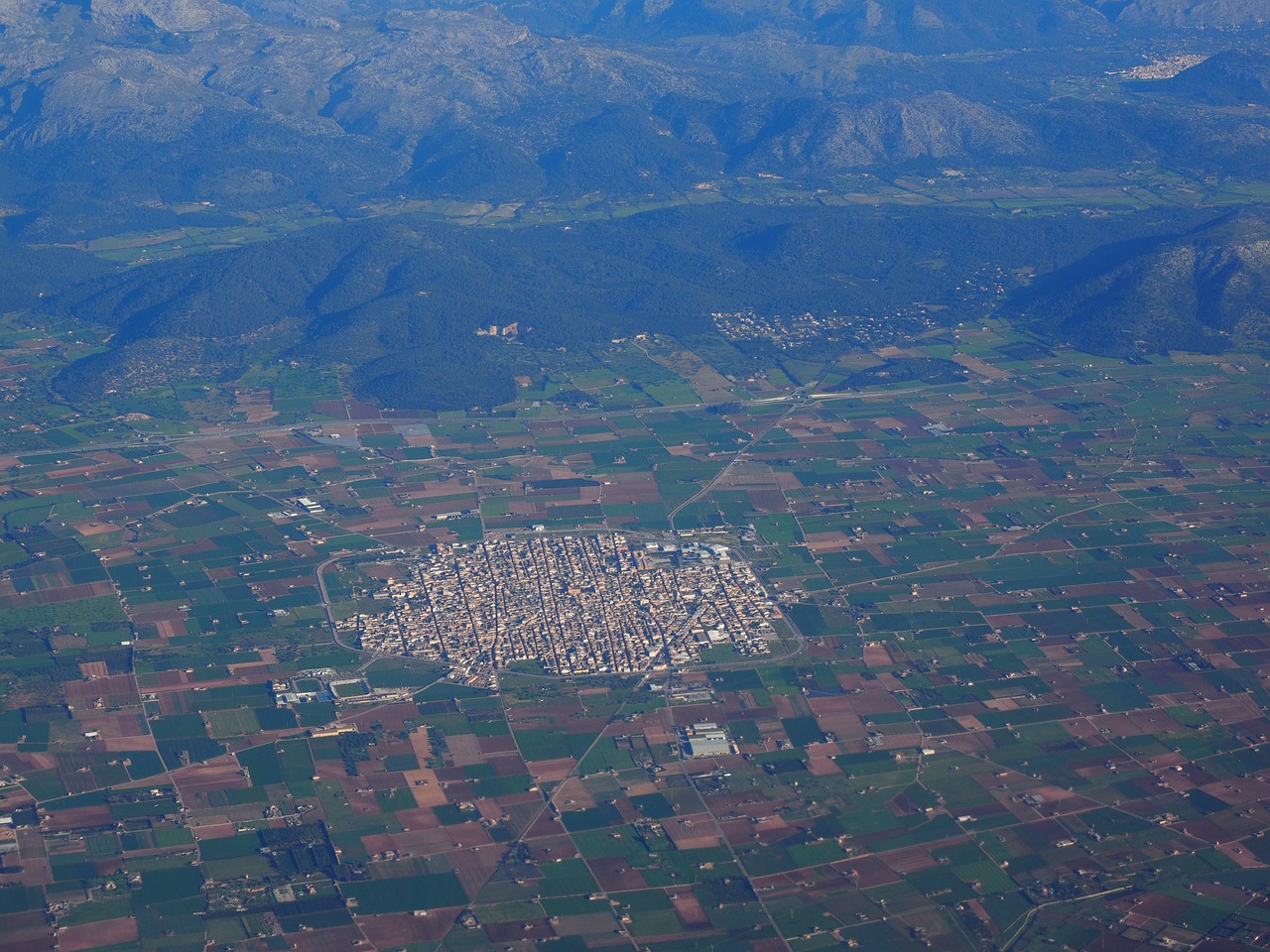 Sa Pobla, Vieta, Bendruomenė, Maljorka, Oro Vaizdas, Aerofotos, Kraštovaizdis, Kalnai, Serra De Tramuntana, Kalnų