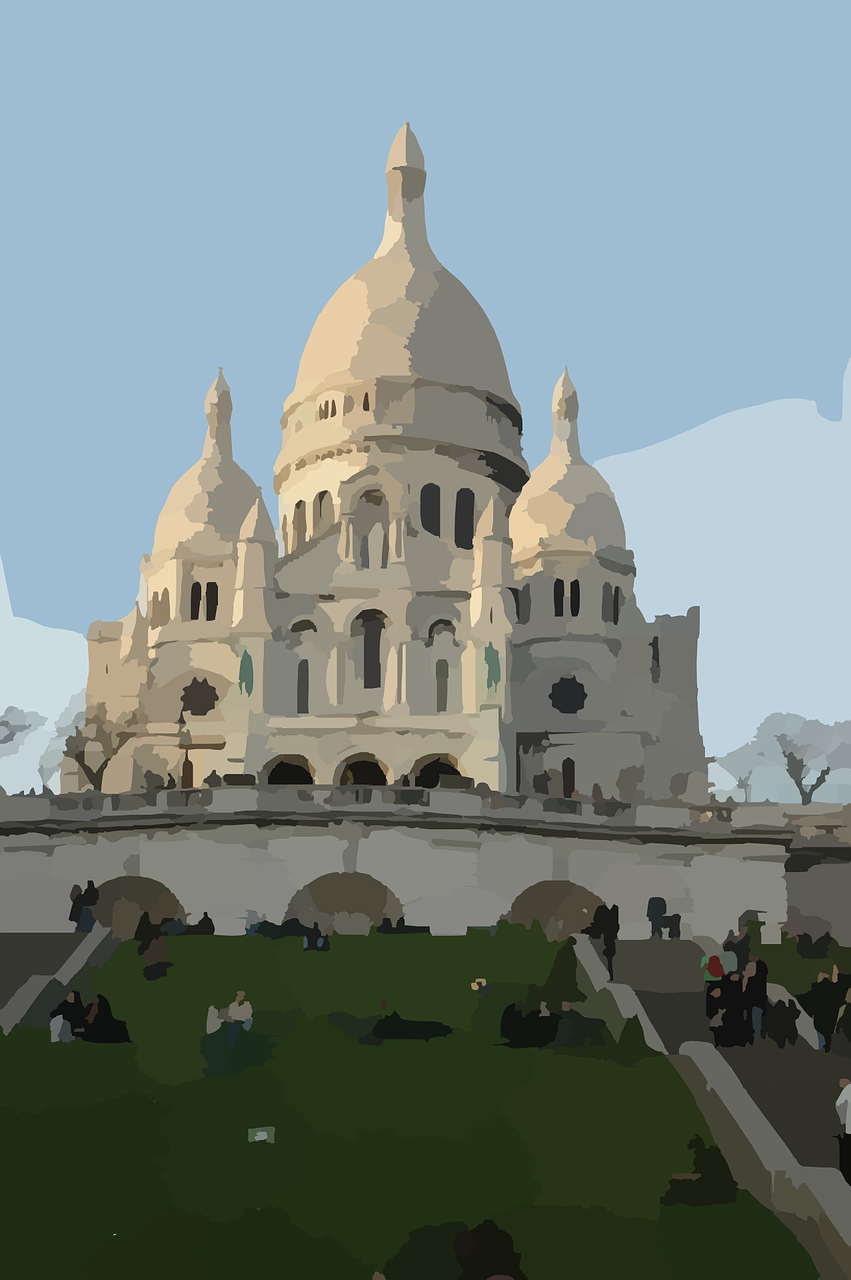 Sacré-Cœur, Bažnyčia, Katedra, Sacré-Cœur Bazilika, Paris, Šventa Širdis Pariso, Architektūra, Bazilika, Nemokama Vektorinė Grafika, Nemokamos Nuotraukos