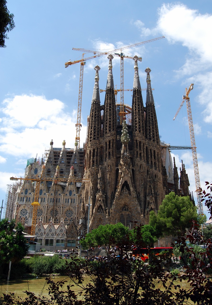 Sagrada Família, Katedra, Barcelona, Architektūra, Ispanija, Gaudí, Pastato Konstrukcija, Nemokamos Nuotraukos,  Nemokama Licenzija