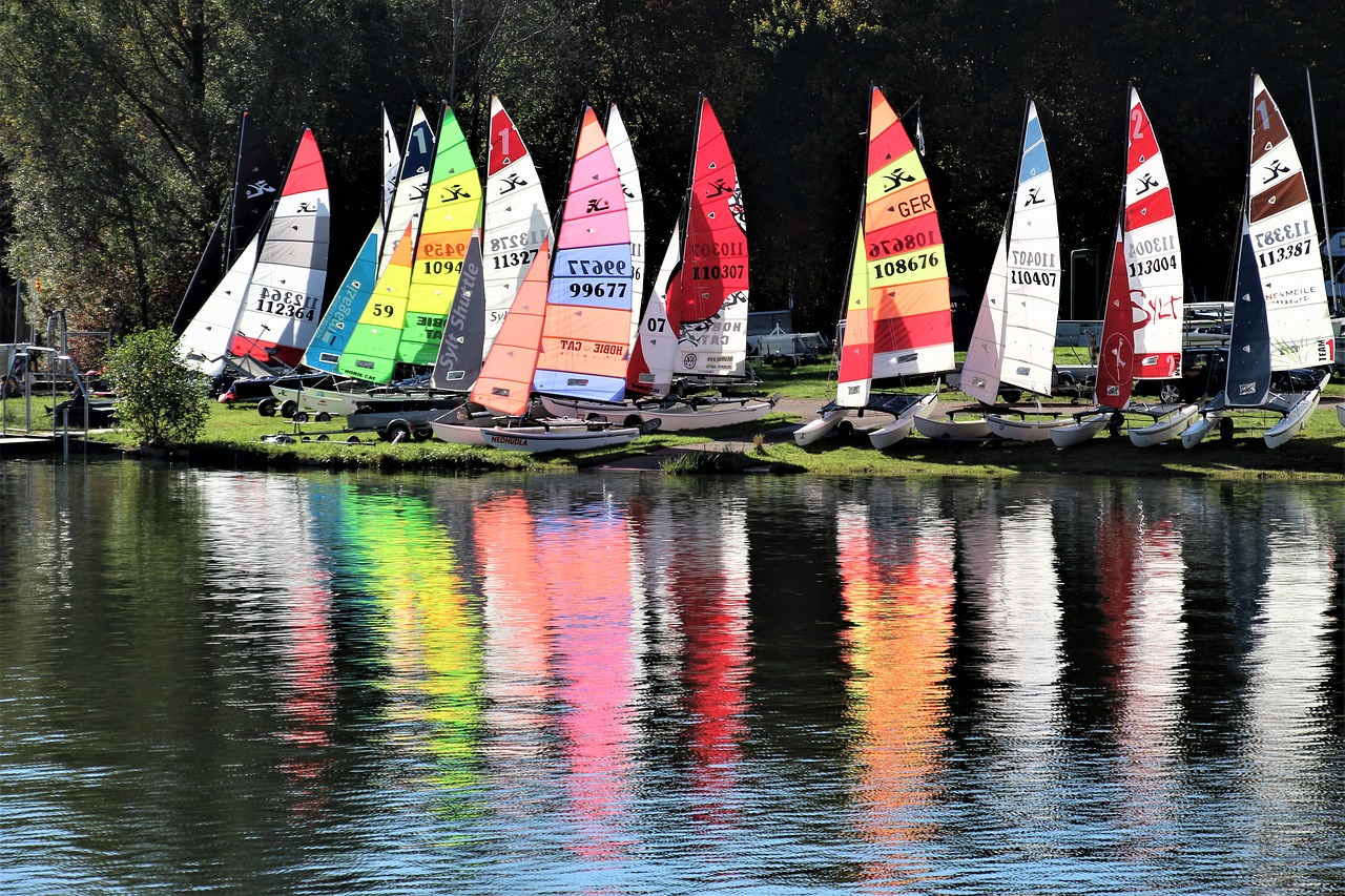 Buriavimas, Burlaiviai, Spalvinga Buriavimas, Buriu, Vanduo, Vasara, Vandens Sportas, Boot, Laisvalaikis, Ežeras