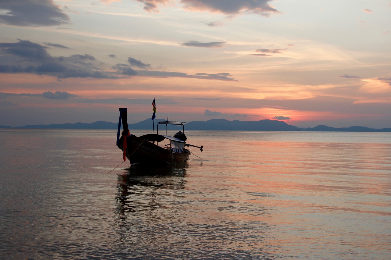 Burinė Valtis, Saulėlydis, Boot, Jūra, Maljorka, Nuotaika, Vanduo, Abendstimmung, Romantiškas, Vakarinis Dangus