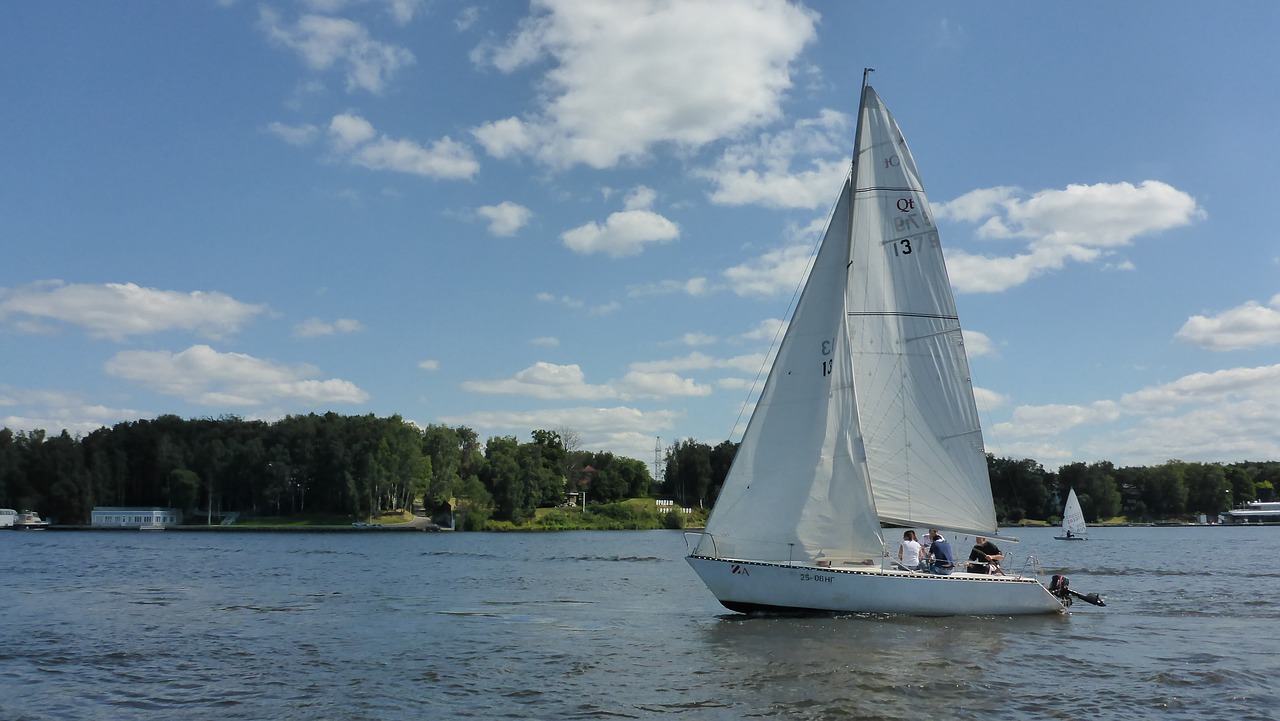 Burės, Regata, Valtis, Rezervuaras, Vanduo, Vandenyje, Maskvos Sritis, Vasara, Klyšminsko Rezervuaras, Papludimys