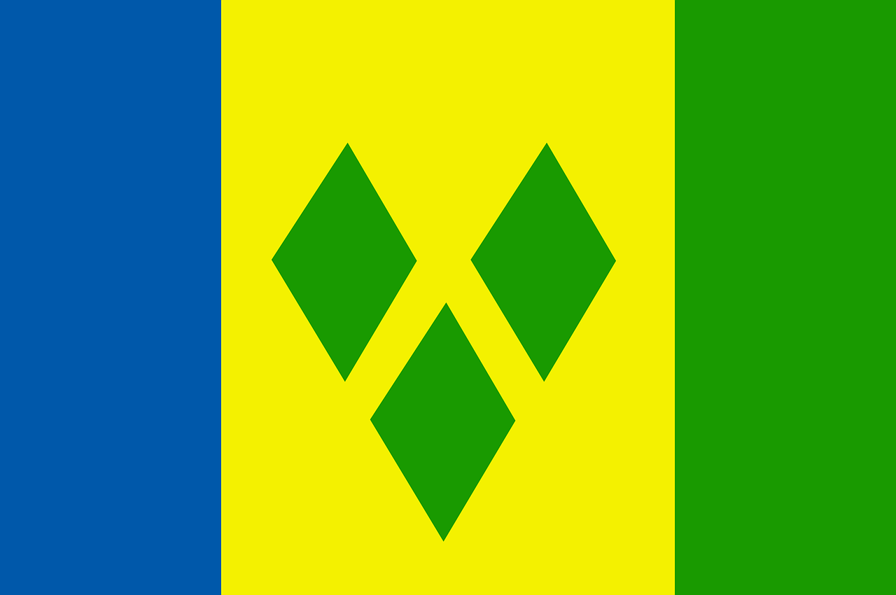 Saint, Vėliava, Vincent, Ir , Grenadinai, Karibai, Simbolis, Tauta, Šalis, Ženklas