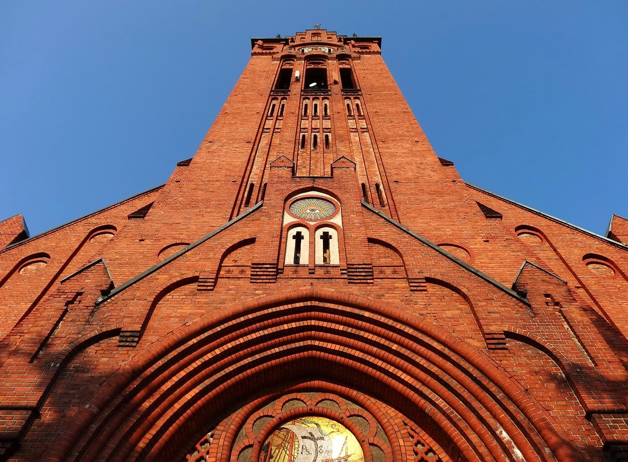 Saint Andrew Bobola, Bažnyčia, Bokštas, Perspektyva, Bydgoszcz, Lenkija, Architektūra, Pastatas, Religinis, Nemokamos Nuotraukos