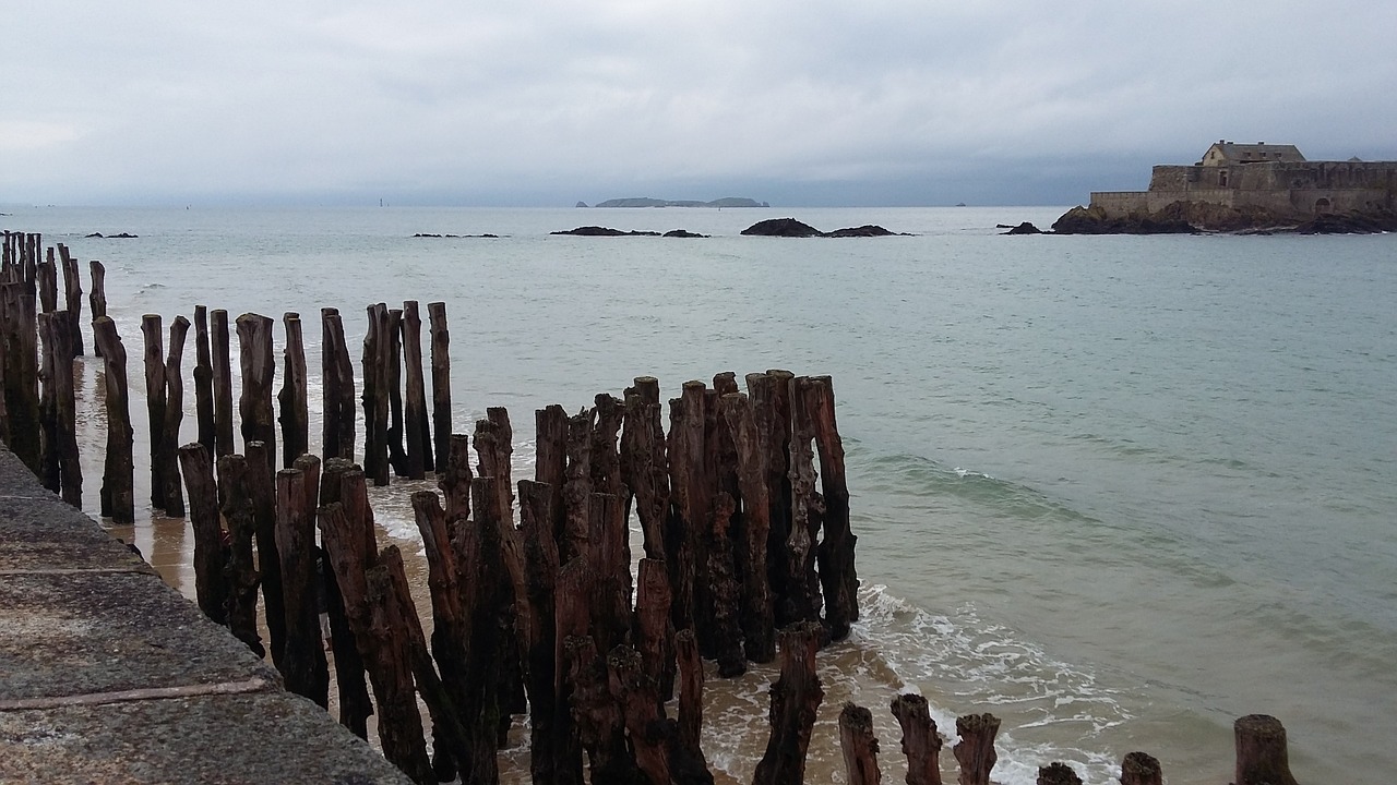 Saint-Malo, France, Brittany, Jūra, Prieplauka, Pajūryje, Debesuota Diena, Nemokamos Nuotraukos,  Nemokama Licenzija